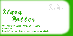 klara moller business card